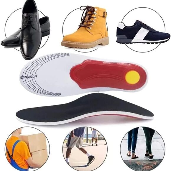 Foot Orthotics Insoles Arch Support Shoe Inserts Cuttable Special Shaped Breath - Picture 2 of 11